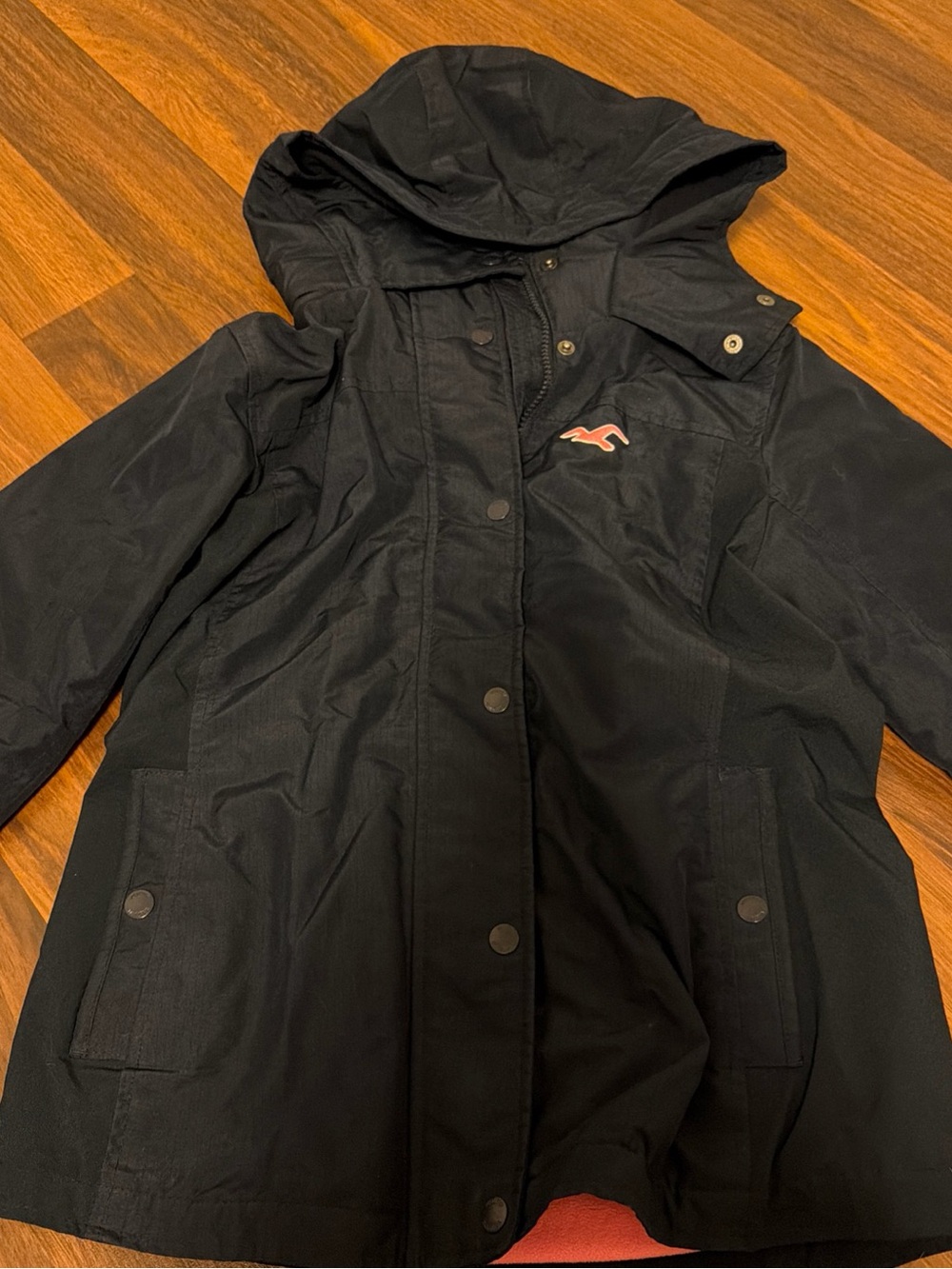 Hollister Coral Fleece-Lined All-Weather Jacket
